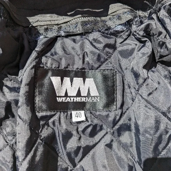 Vintage Mens Green Weatherman Jacket with  Zip Out Layer - Size 40 - Picture 7 of 11